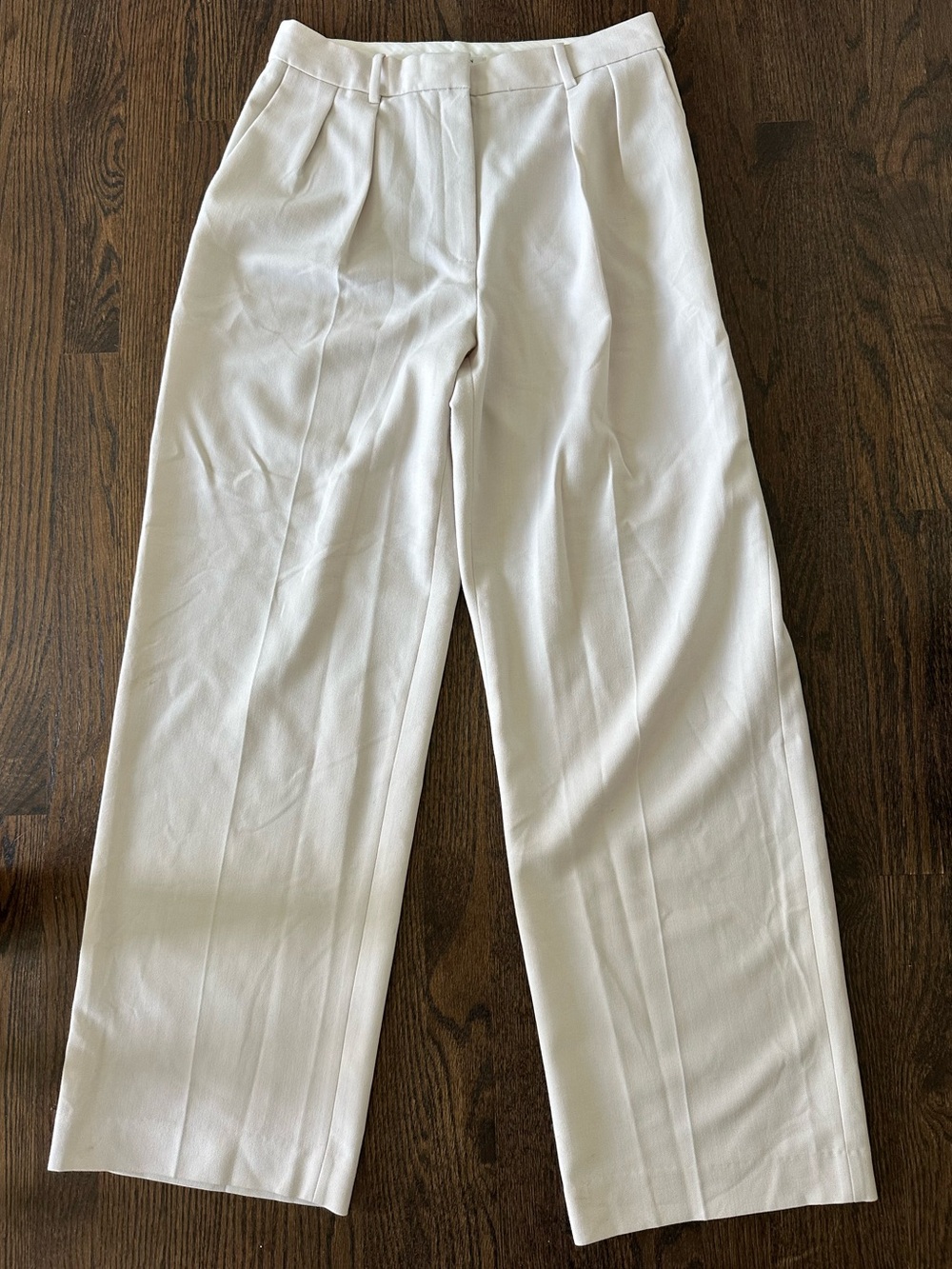 Babaton Aritzia Wide Leg Trouser Pants Cream Size 10 ECOVERO